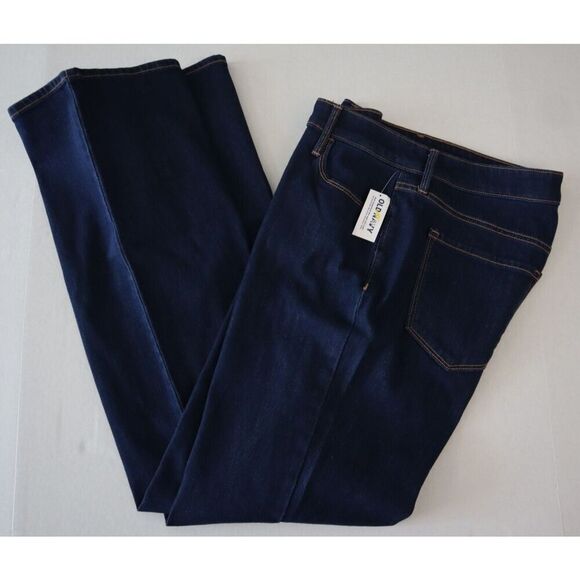 Old Navy 487325 Women's Sz 10 Dark Wash Blue High-Rise Wow Flare Denim Jeans - Picture 9 of 10